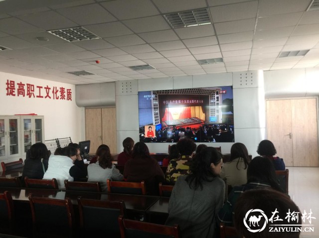 榆阳区金阳社区组织观看党的十九大开幕会