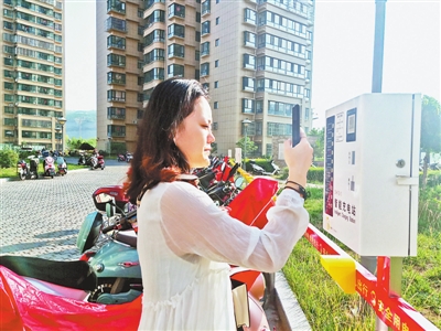 神木智能充电桩入驻小区：居民电动车 充电不再难