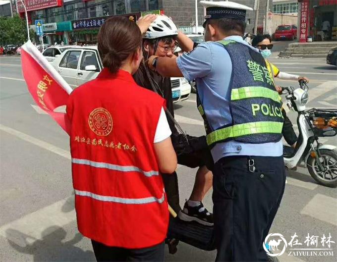 靖边县警民协作持续开展“车让人 人守规”交通违法行为整治