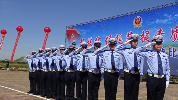 帅！榆林千名交警实战技能大比武英姿飒爽