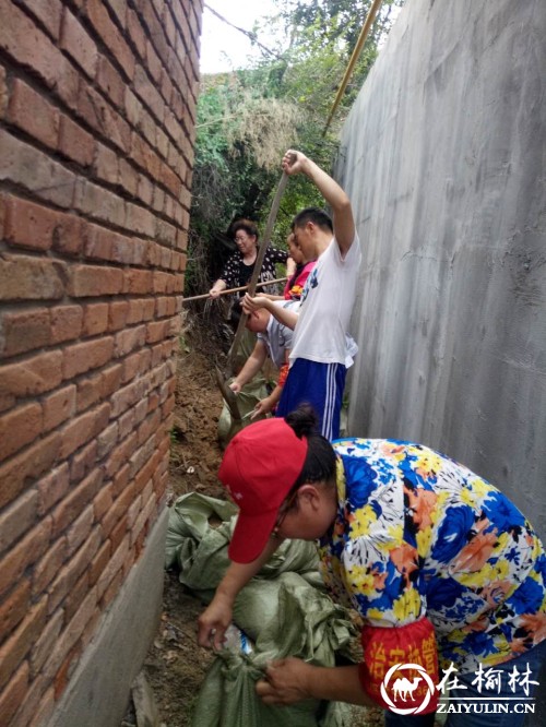 榆林城区连日强降雨 金华路社区防汛抢险进行时