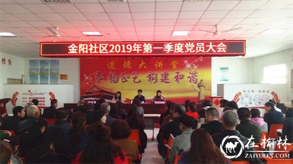 榆阳区驼峰办金阳社区组织召开党员大会