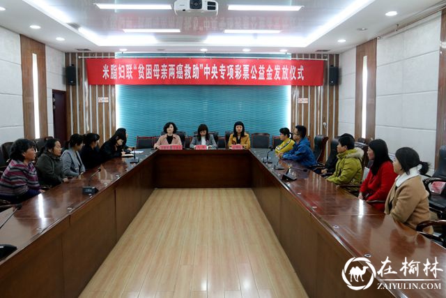 米脂县妇联举办“贫困母亲两癌救助”发放仪式