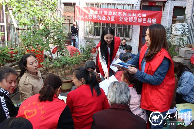 榆阳区新楼社区开展“创森”知识问卷调查送花籽活动