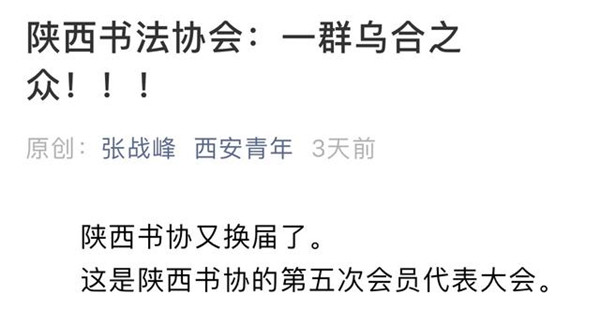 近视还是无视——从一篇所谓的书协批评文章谈起
