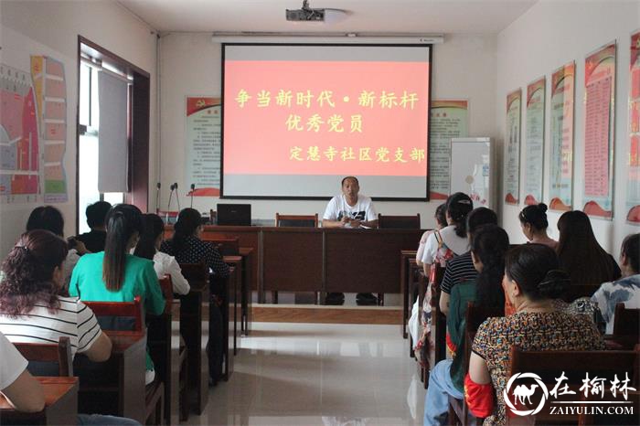 榆阳区定慧寺社区支部书记讲党课“争当新时代·新标杆优秀党员”