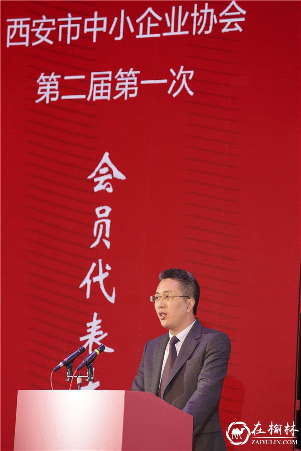 西安市中小企业协会会长刘钊发表就职演说