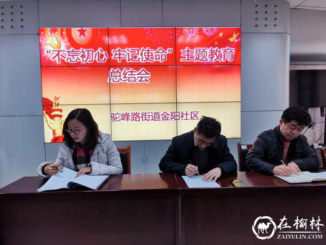 榆阳区金阳社区召开“不忘初心 牢记使命”主题教育总结会