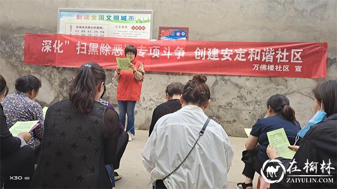 新明办万佛楼社区深入开展“扫黑除恶”宣传活动