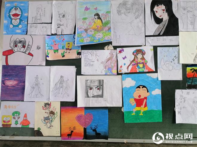 汉中市西乡县隆基中学举办学生书画及手工作品展