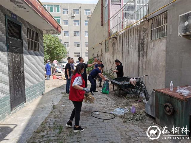 新明办灵秀街社区“双报到”单位参与人居环境整治服务活动