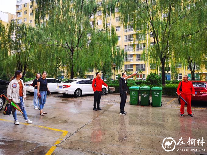 沙河办阳光城社区开展防汛宣传排查志愿服务活动