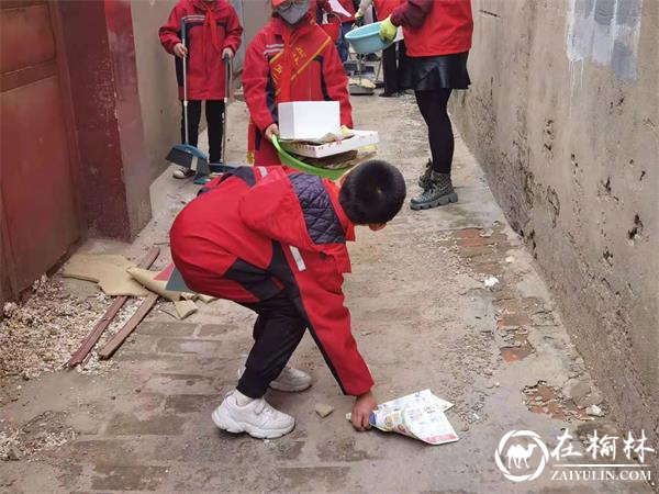 榆阳区桃源路社区携手榆林市第二十八小学开展环保系列志愿活动