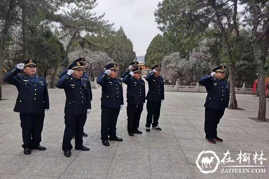 神木市碾房峁治超站组织党员干部开展“铭记百年党史，传承红色基因”主题党日清明节祭奠活动