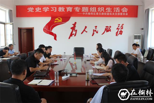 榆阳区崇文路街道机关党支部召开党史学习教育专题组织生活会