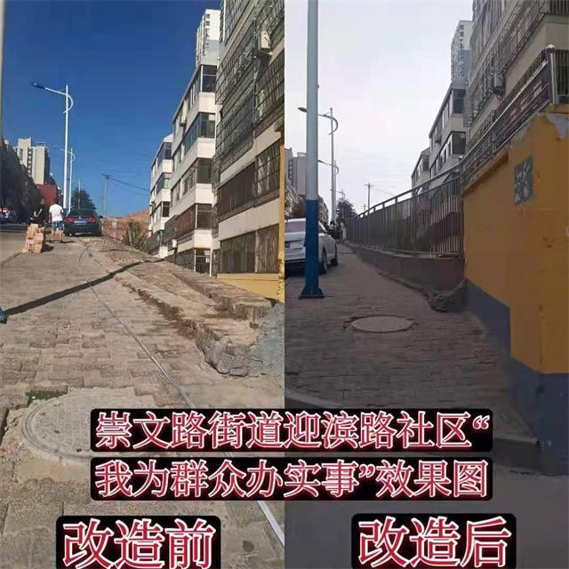 榆阳区崇文办迎滨路社区100多米防护墙构筑居民安全防护获称赞