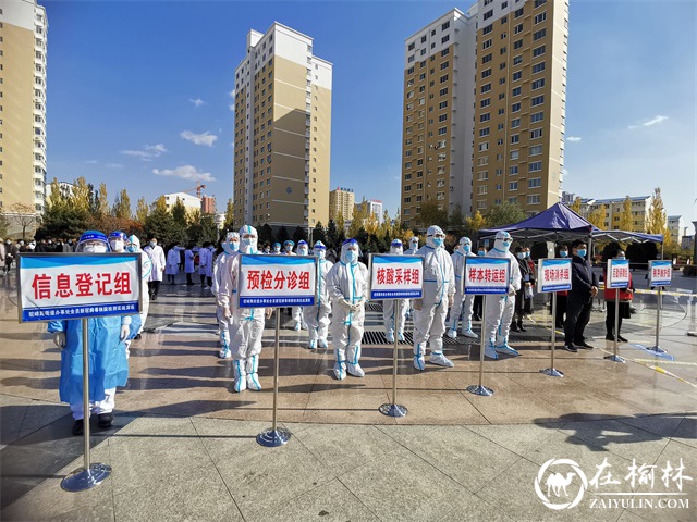 榆阳区驼峰办金阳社区开展全员核酸检测实战演练