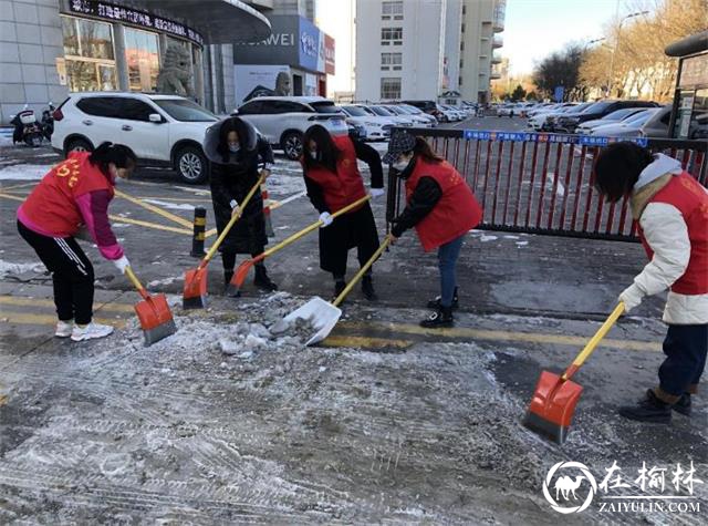 长城路街道办滨河路社区：除冰扫雪保出行，志愿服务暖人心