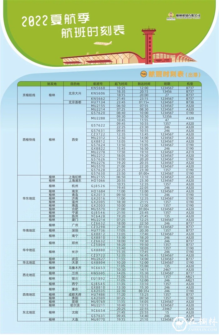 榆林机场开通34条航线，通达31个城市