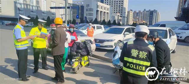 靖边交警大队铁腕治理龙山路交通秩序“顽疾”