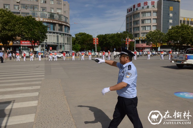靖边县公安局圆满完成省十七运会火炬传递（靖边县站）安保任务