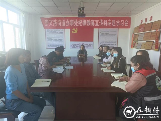榆阳区崇文路社区开展纪律教育学习宣传月活动