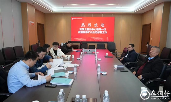 陕西省国土整治中心调研组一行莅临柠条塔矿业公司检查生态修复工作