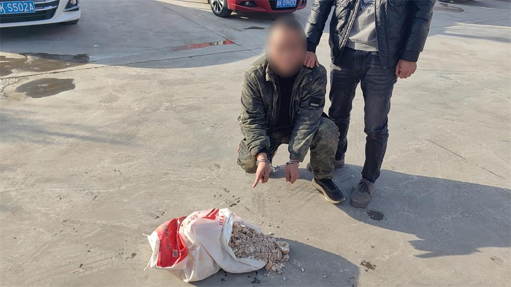 靖边县公安局警方再破获一起盗掘古脊椎动物化石案