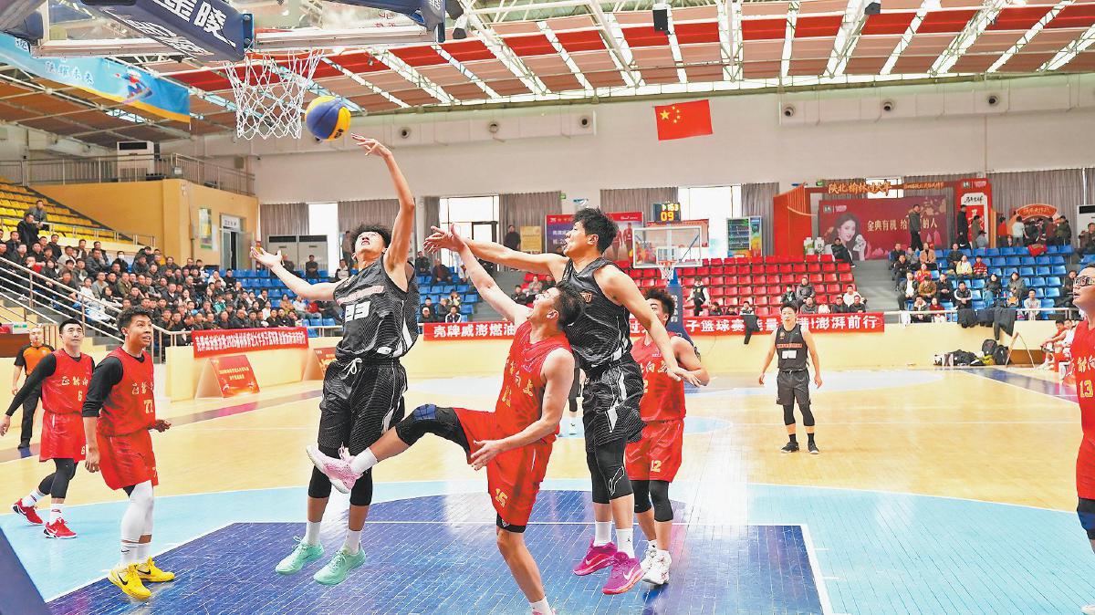 图为2026榆林“体育过大年”男篮联赛决赛现场。崔瑞妮摄