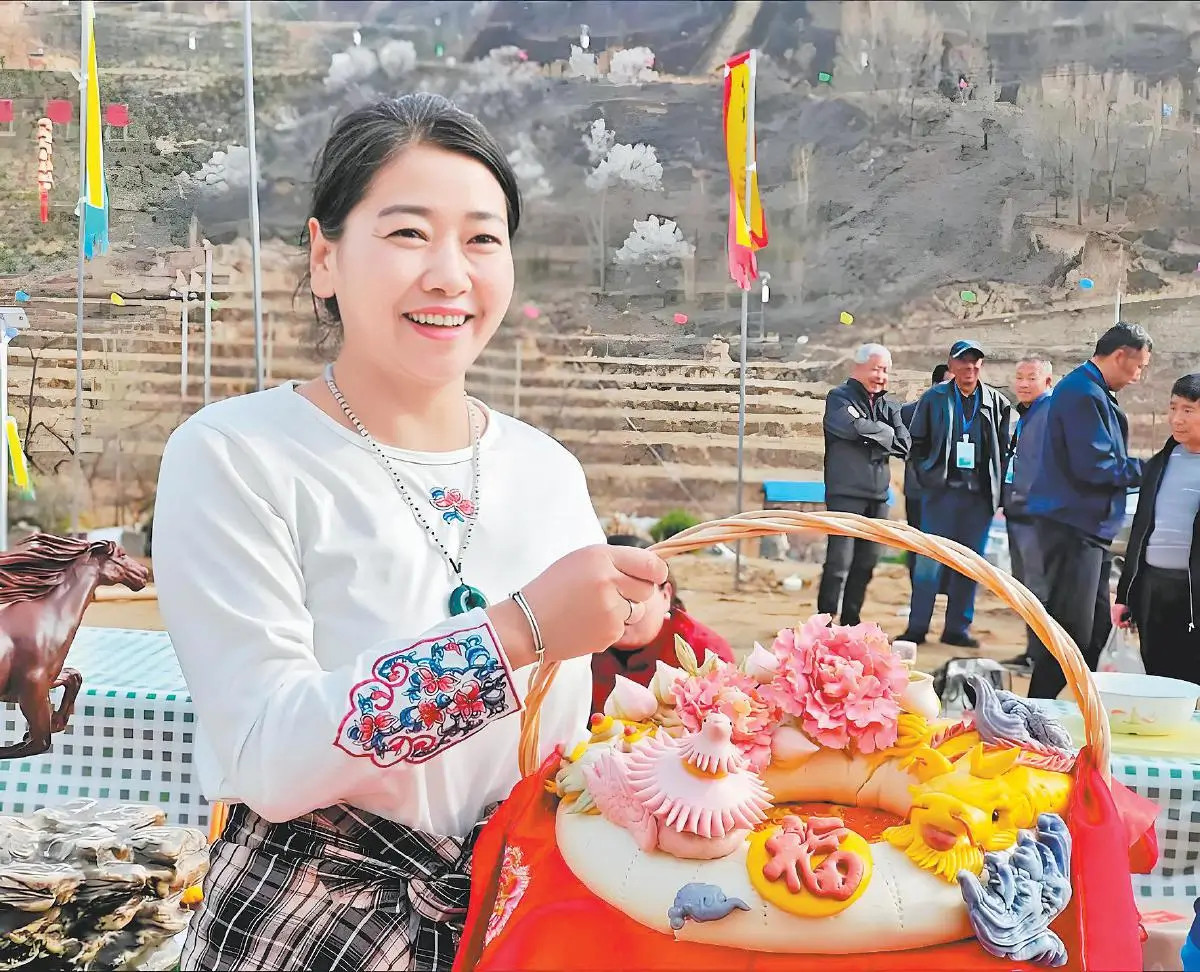 子洲面花展示。（资料照片）