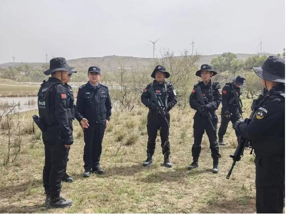 特巡警大队大队长赵继成作战前动员讲话