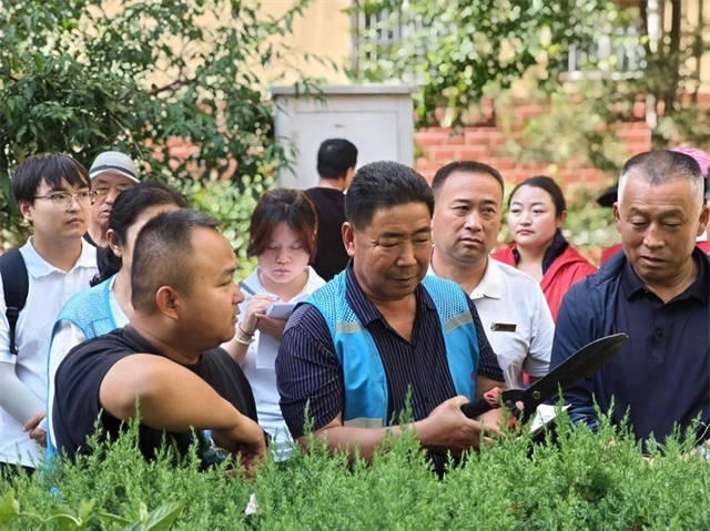 近日,榆阳区三辰社区联合榆林大学园林专业师生,在公园时光小区开展绿植养护科普与实操活动。