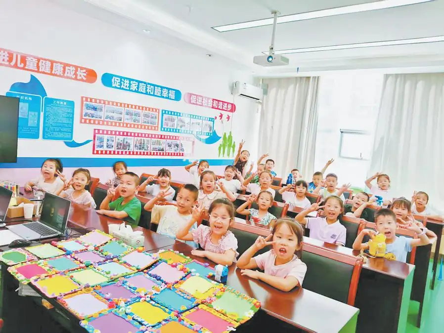 图为孩子们正在参加“禾苗课堂”。 图/记者周海月