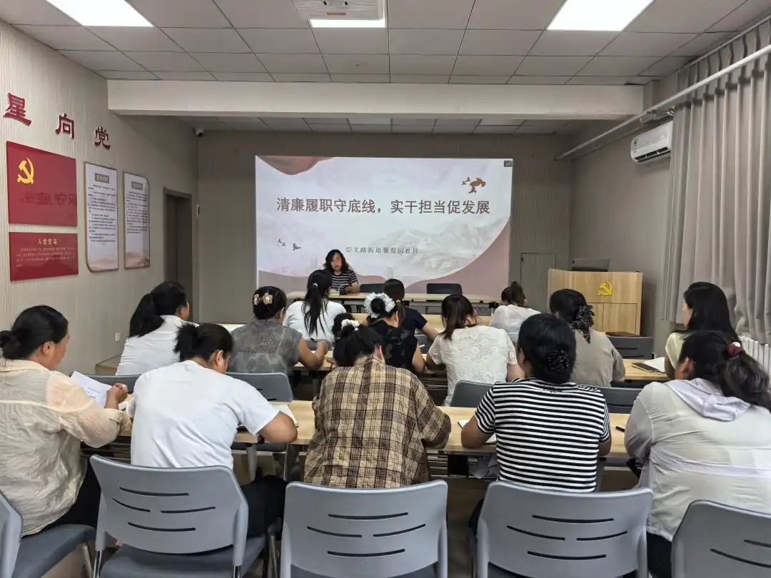 崇文路街道葡萄园社区:清廉履职守底线,实干担当促发展