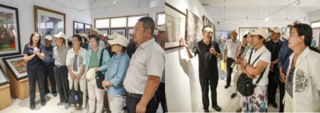 先后走进李棠书法展览馆、陈宝生麻黄梁摄影书法展览馆参观学习