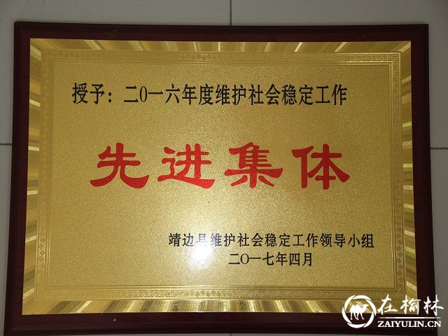 靖边县巡特警大队荣获2016年度维护社会稳定工作先进集体